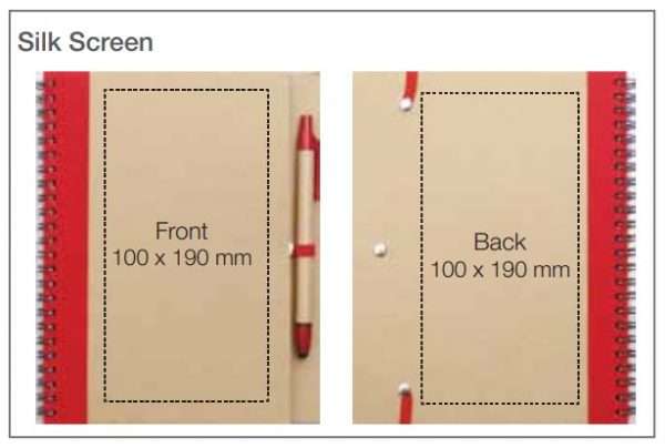 Screen Printing Recycled Notepad with Stylus Pen