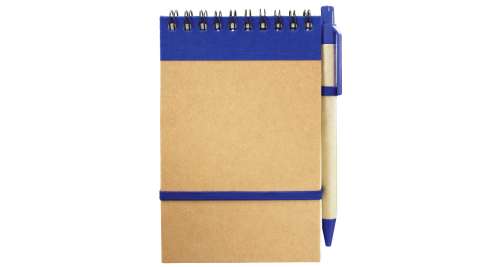 Goshopia Blue Recycled Notepads with Pen