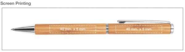 Bamboo Pens Silver Branding