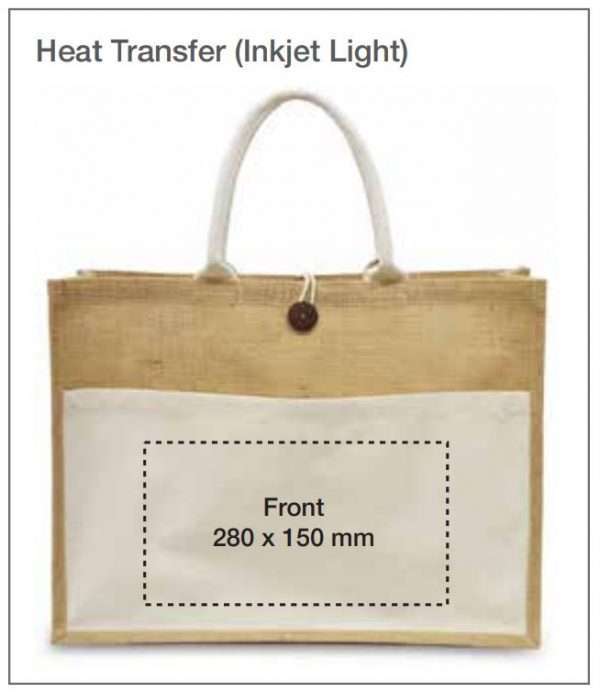Heat Transfer Branding ute Bags with Cotton Pocket