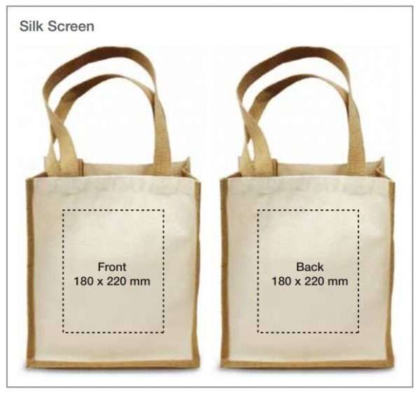 Silk Screen Branding Option Jute Cotton Bags
