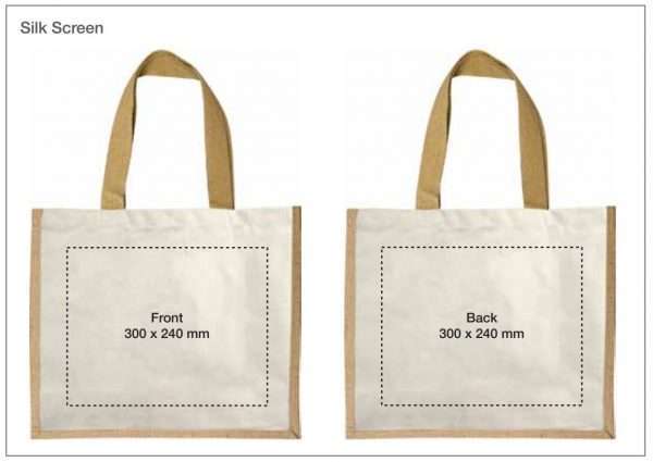 Silk Screen Branding Jute and Cotton Shopping Bags