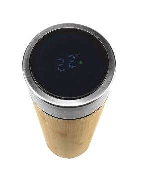 Bamboo Flask with temperature display goshopia