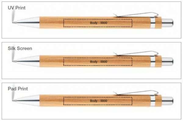Ecofriendly Bamboo Pens 69S Branding Options