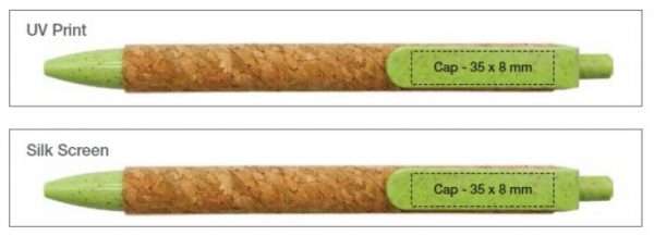 Branding Options Wheat Straw and Cork Pens Pens