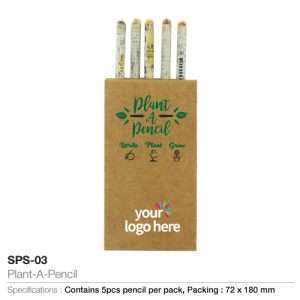 Plantable Pencils Set with 5 different types of seeds