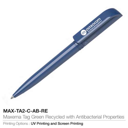 Maxema Antibacterial Recycled Pens- Branding