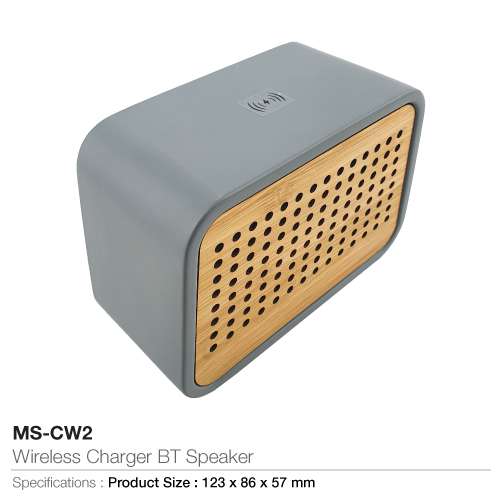 Wireless Charger BT Speaker (Radio Shape)- Side View