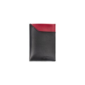 Premium Eco-friendly Corporate Gift Black/ Red Slim Vegan Card Holder