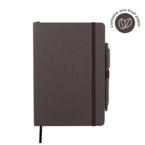 ABULA - eco-neutral® A5 Hard Cover Notebook & Pen Set - Coffee Paper - Notebooks, Pads & Folders & Gift Sets - Eco-Friendly Corporate Gifts Dubai