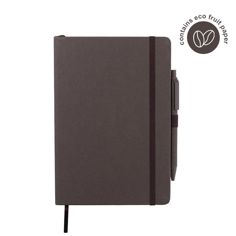 ABULA - eco-neutral® A5 Hard Cover Notebook & Pen Set - Coffee Paper - Notebooks, Pads & Folders & Gift Sets - Eco-Friendly Corporate Gifts Dubai
