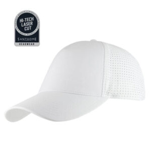 ACE - Santhome 5 Panel DryNCool® Sports Cap - White - Caps - Eco-Friendly Corporate Gifts Dubai