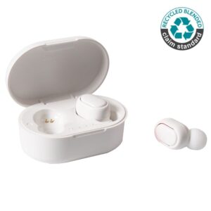 ALAVUS - RCS standard recycled plastic TWS Wireless Earbuds - White - Audio & Headphones - Eco-Friendly Corporate Gifts Dubai