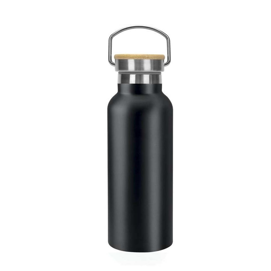 ALMERIA - Giftology Double Wall Stainless Steel Bottle 500ml - Black - Flasks & Bottles - Eco-Friendly Corporate Gifts Dubai
