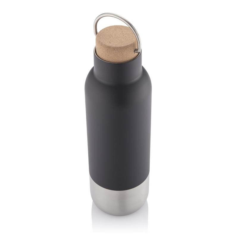 AVERSA - Hans Larsen RCS Recycled Stainless Steel Insulated Water Bottle - Black - Flasks & Bottles & Mugs & Cups - Eco-Friendly Corporate Gifts Dubai