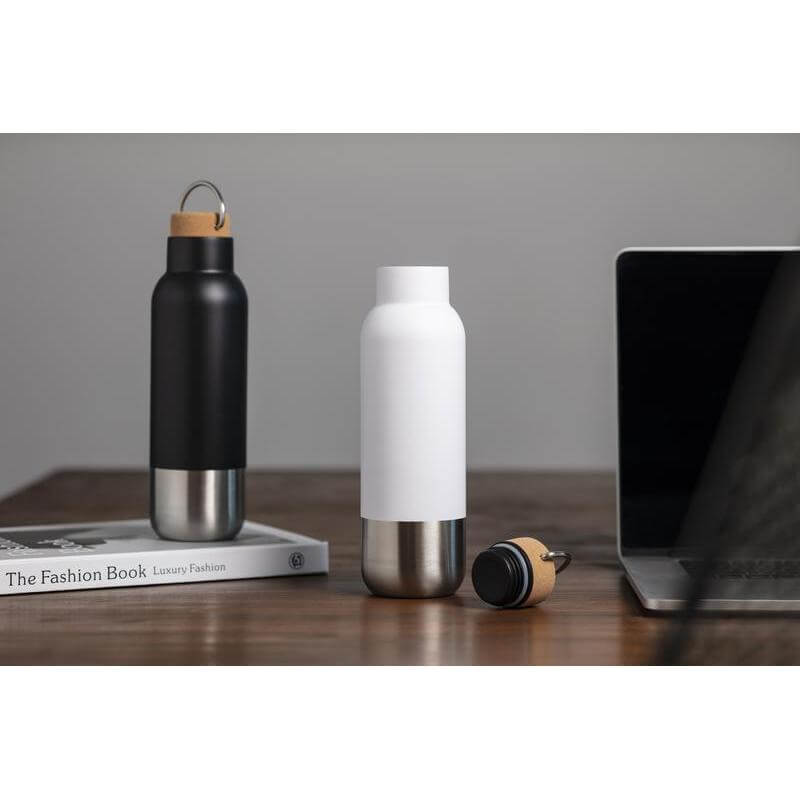 AVERSA - Hans Larsen RCS Recycled Stainless Steel Insulated Water Bottle - White - Flasks & Bottles & Mugs & Cups - Eco-Friendly Corporate Gifts Dubai