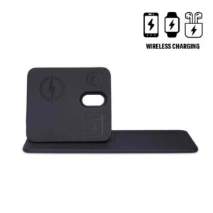 AVRON - Giftology 3-in-1 Magnetic Wireless Charger Desk Tray - Black - Chargers & Mouse pads - Eco-Friendly Corporate Gifts Dubai