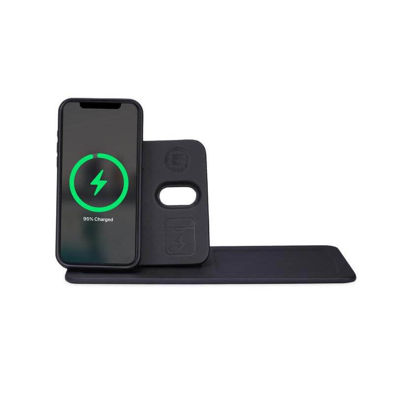AVRON - Giftology 3-in-1 Magnetic Wireless Charger Desk Tray - Black - Chargers & Mouse pads - Eco-Friendly Corporate Gifts Dubai