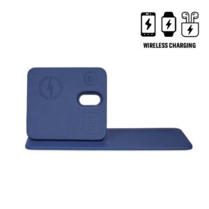 AVRON - Giftology 3-in-1 Magnetic Wireless Charger Desk Tray - Navy - Chargers & Mouse pads - Eco-Friendly Corporate Gifts Dubai