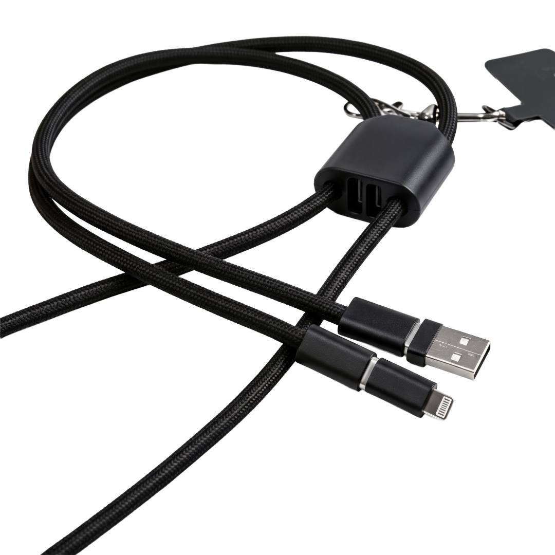 AXON - Giftology USB Type-C Lanyard Cable - Black - Mobile & Phone Accessories - Eco-Friendly Corporate Gifts Dubai
