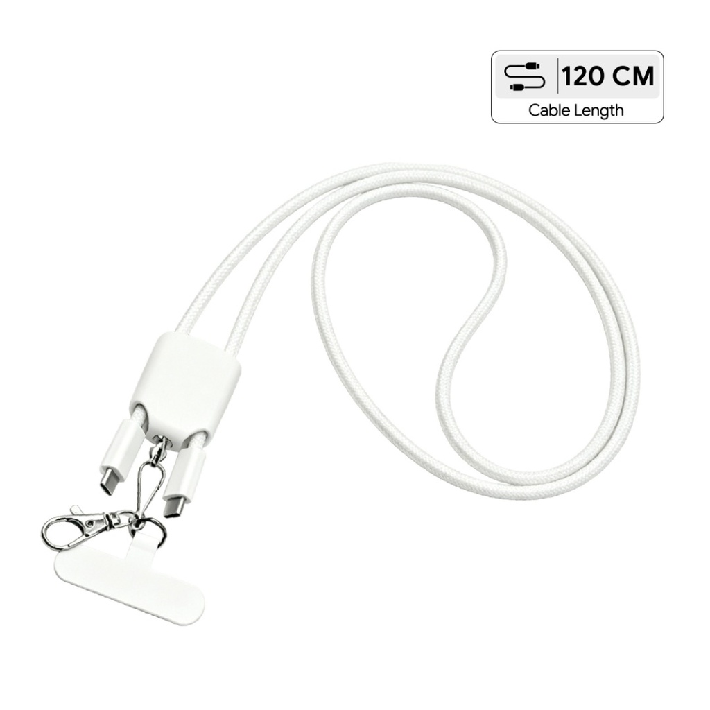 AXON - Giftology USB Type-C Lanyard Cable - White - Mobile & Phone Accessories - Eco-Friendly Corporate Gifts Dubai