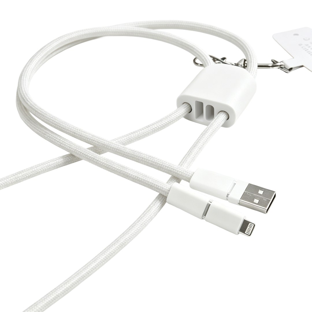 AXON - Giftology USB Type-C Lanyard Cable - White - Mobile & Phone Accessories - Eco-Friendly Corporate Gifts Dubai