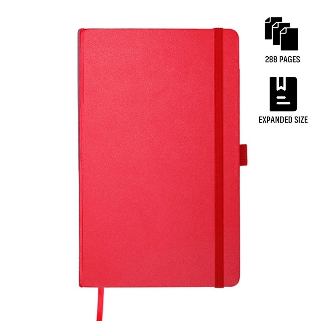 BARON - Santhome Expanded A5 Hard Cover Notebook - Red - Notebooks, Pads & Folders & For your Office - Eco-Friendly Corporate Gifts Dubai