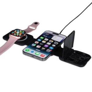 BOLERO - @memorii 2 in 1 Wireless Charger with Multi Cable Set - Black - Chargers - Eco-Friendly Corporate Gifts Dubai