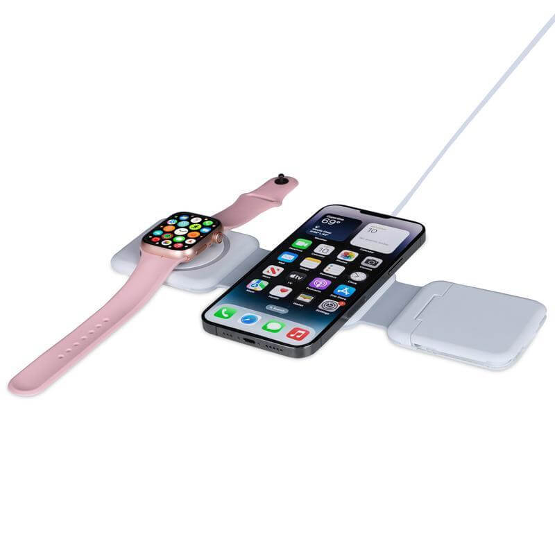 BOLERO - @memorii 2 in 1 Wireless Charger with Multi Cable Set - White - Chargers - Eco-Friendly Corporate Gifts Dubai