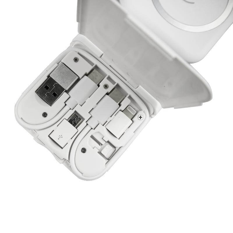 BOLERO - @memorii 2 in 1 Wireless Charger with Multi Cable Set - White - Chargers - Eco-Friendly Corporate Gifts Dubai