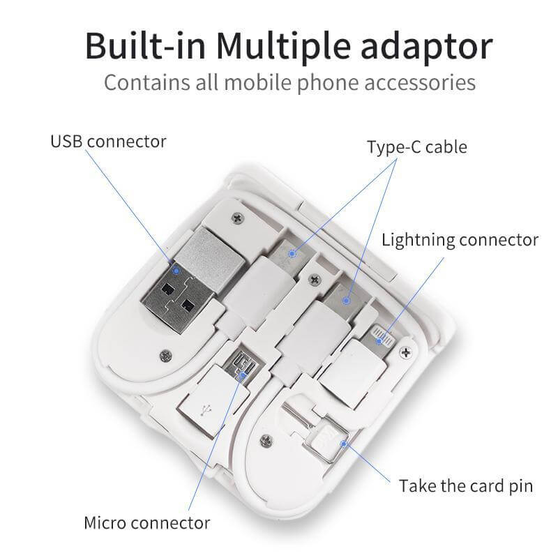 BOLERO - @memorii 2 in 1 Wireless Charger with Multi Cable Set - White - Chargers - Eco-Friendly Corporate Gifts Dubai