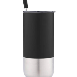 BORCULO - CHANGE Collection Insulated Tumbler with Reusable Straw - Black - Mugs & Cups - Eco-Friendly Corporate Gifts Dubai