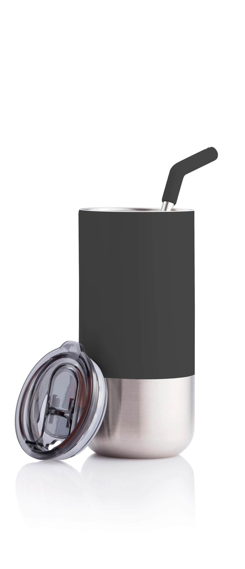 BORCULO - CHANGE Collection Insulated Tumbler with Reusable Straw - Black - Mugs & Cups - Eco-Friendly Corporate Gifts Dubai