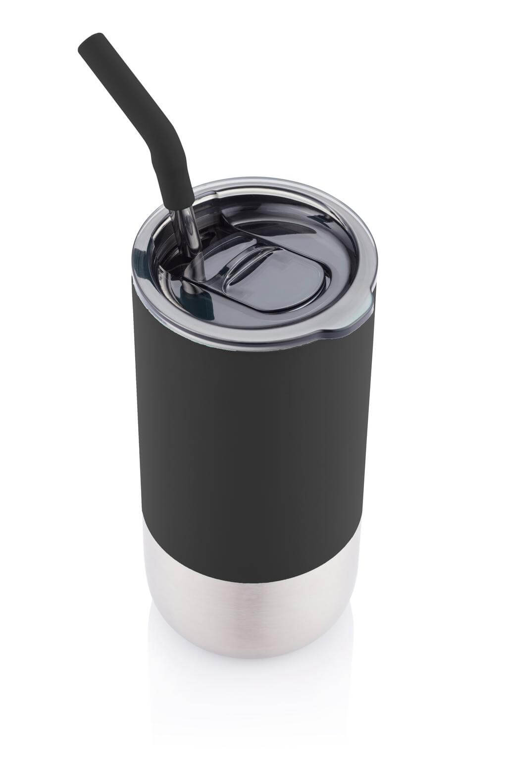BORCULO - CHANGE Collection Insulated Tumbler with Reusable Straw - Black - Mugs & Cups - Eco-Friendly Corporate Gifts Dubai