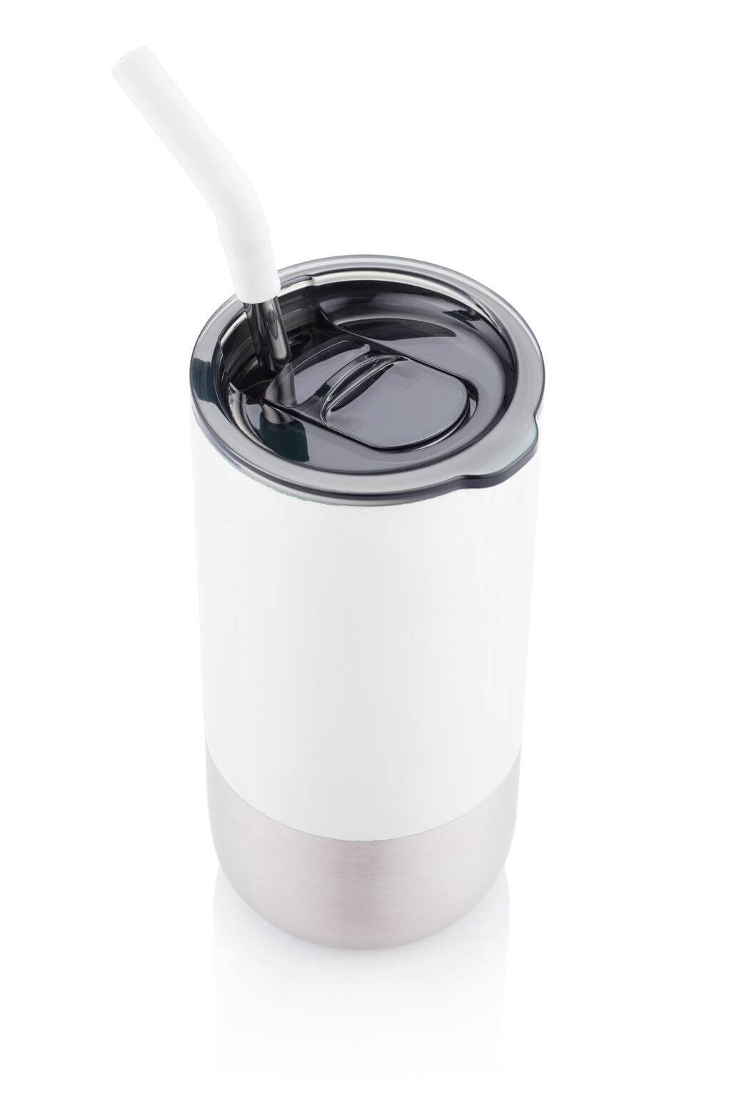 BORCULO - CHANGE Collection Insulated Tumbler with Reusable Straw - White - Mugs & Cups - Eco-Friendly Corporate Gifts Dubai