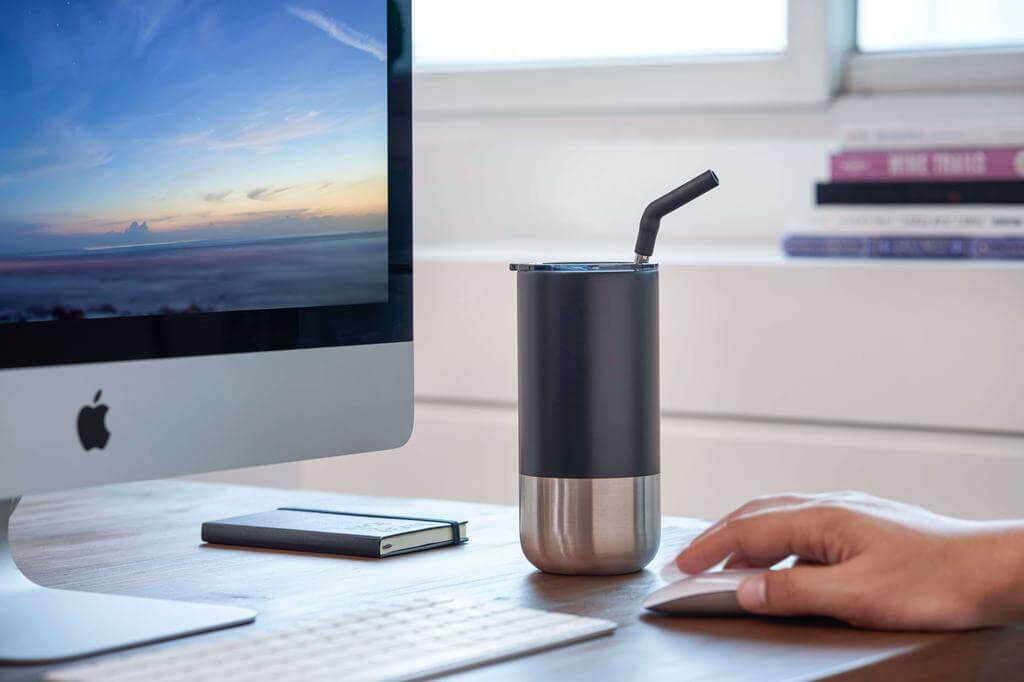 BORCULO - CHANGE Collection Insulated Tumbler with Reusable Straw - White - Mugs & Cups - Eco-Friendly Corporate Gifts Dubai