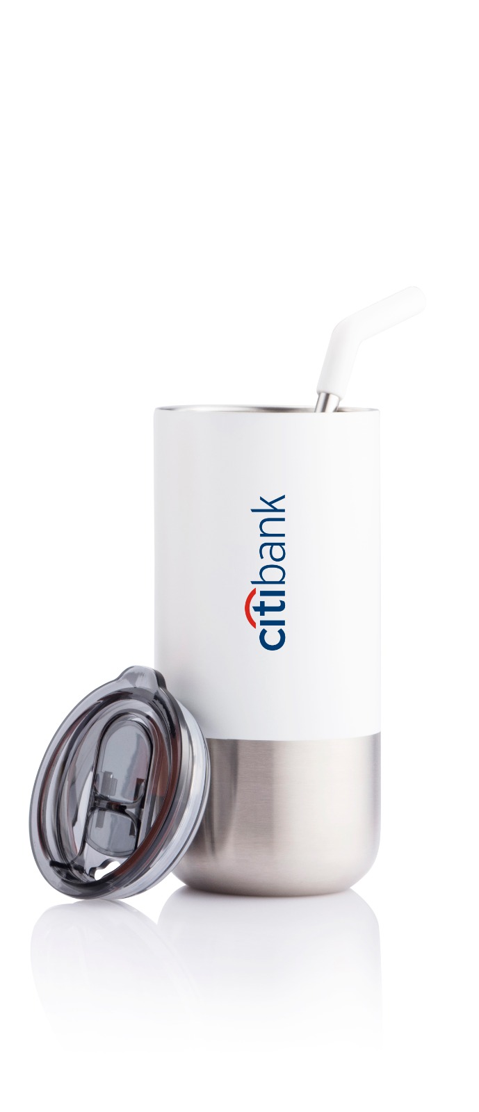 BORCULO - CHANGE Collection Insulated Tumbler with Reusable Straw - White - Mugs & Cups - Eco-Friendly Corporate Gifts Dubai