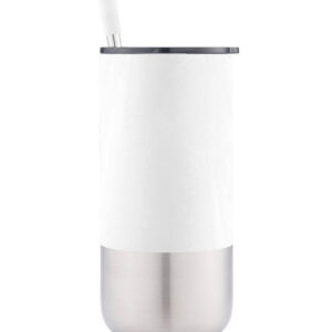 BORCULO - CHANGE Collection Insulated Tumbler with Reusable Straw - White - Mugs & Cups - Eco-Friendly Corporate Gifts Dubai