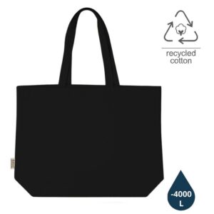 BORKUM - GRS-certified Recycled Cotton Beach / Shopping Bag - Black - Shopping & Tote Bags - Eco-Friendly Corporate Gifts Dubai