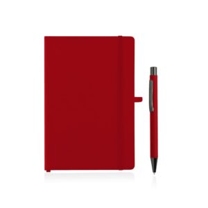 BORNA - Giftology A5 Hard Cover Notebook and Pen Set - Red - Notebooks, Pads & Folders & Gift Sets - Eco-Friendly Corporate Gifts Dubai