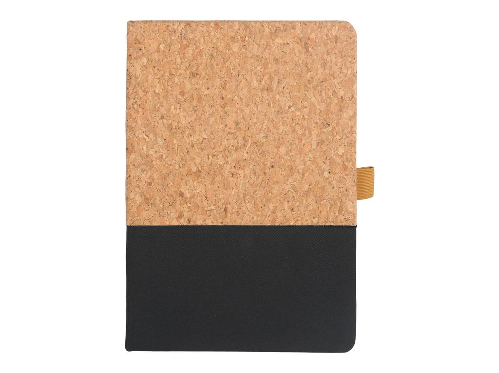 BORSA - eco-neutral A5 Cork Fabric Hard Cover Notebook and Pen Set - Black - Notebooks, Pads & Folders & For your Office - Eco-Friendly Corporate Gifts Dubai
