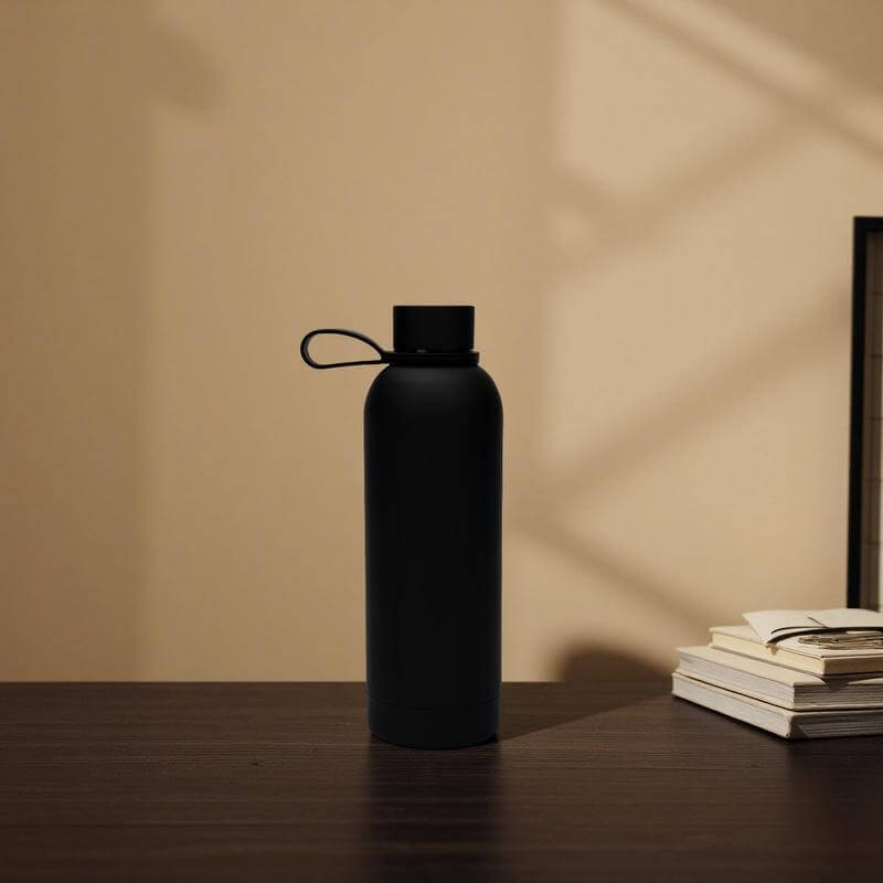 CADIZ - Giftology Double Wall Stainless Steel Bottle 500ml - Black - Flasks & Bottles - Eco-Friendly Corporate Gifts Dubai