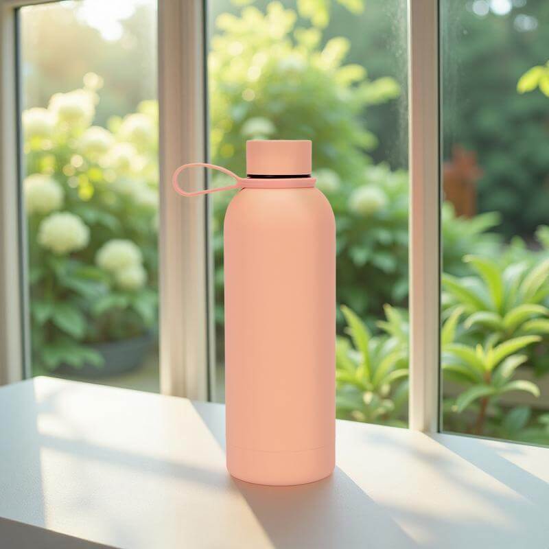 CADIZ - Giftology Double Wall Stainless Steel Bottle 500ml - Peach Pink - Flasks & Bottles - Eco-Friendly Corporate Gifts Dubai