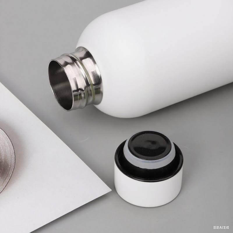 CADIZ - Giftology Double Wall Stainless Steel Bottle 500ml - White - Flasks & Bottles - Eco-Friendly Corporate Gifts Dubai