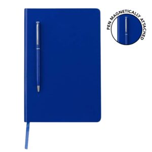CAMPINA - Giftology A5 Hard Cover Notebook with Metal Pen - Blue - Notebooks, Pads & Folders & Gift Sets & For your Office - Eco-Friendly Corporate Gifts Dubai