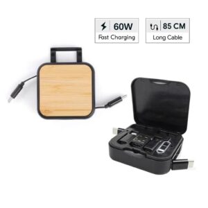 CASEY - Giftology Multi Functional Charging Cable Card Kit - Chargers & Mobile & Phone Accessories - Eco-Friendly Corporate Gifts Dubai