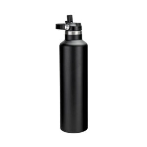 CERVO - Hans Larsen Vacuum Stainless Steel Bottle with Sports Lid - 1L - Black - Flasks & Bottles - Eco-Friendly Corporate Gifts Dubai