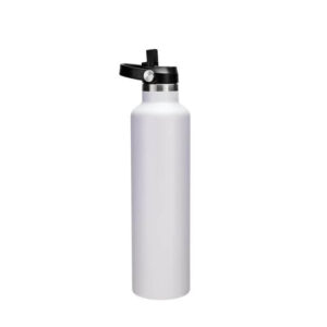 CERVO - Hans Larsen Vacuum Stainless Steel Bottle with Sports Lid - 1L - White - Flasks & Bottles - Eco-Friendly Corporate Gifts Dubai