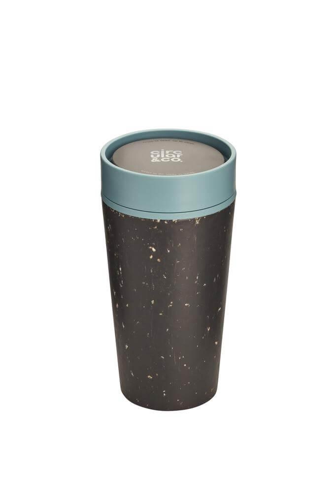 Circular Cup 12oz Black & Faraway Blue - Mugs & Cups - Eco-Friendly Corporate Gifts Dubai