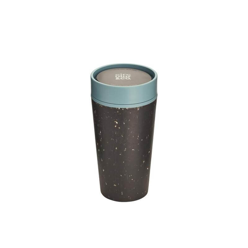 Circular Cup 12oz Black & Faraway Blue - Mugs & Cups - Eco-Friendly Corporate Gifts Dubai